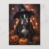 Schattigee Boston Terrier Halloween Briefkaart (Voorkant)