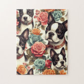 Schattigee Boston Terrier Illustratie Legpuzzel (Verticaal)