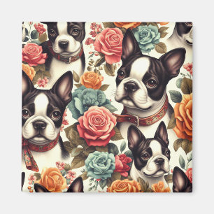 Schattigee Boston Terrier Illustratie Magneet