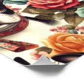 Schattigee Boston Terrier Illustratie Poster (Hoek)