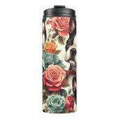 Schattigee Boston Terrier Illustratie Thermosbeker (Voorkant)