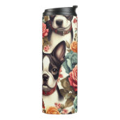 Schattigee Boston Terrier Illustratie Thermosbeker (Gedraaid links)