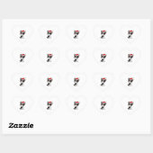 Schattigee Boston Terrier in Santa Hat Kerst Carto Hart Sticker (Vel)