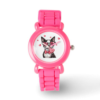 Schattigee Boston Terrier Kinderen Horloge