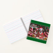 Schattigee Boston Terrier pyjama gepersonaliseerd Notitieboek (Binnen)