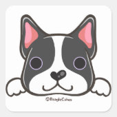 Schattigee Boston Terrier Sticker (Voorkant)