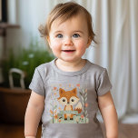 Schattigee bosvos, bosdieren, genderneutraal<br><div class="desc">Dompel je peuter onder in de betovering van het bos met PixeliaDesigns' Schattigee Woodland Fox Toddler T-Shirt. Dit charmante stuk toont een prachtige illustratie van een kleine vos genesteld tussen grillige bosrijke planten, het creëren van een scène die tot verbeelding en avontuur prikkelt. Dit genderneutrale T-shirt is ontworpen om zowel...</div>