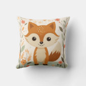 Schattigee bosvos, genderneutraal kussen voor kind (Achterkant)