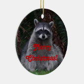 Schattigee boswasbeer kerst keramisch ornament (Rechts)