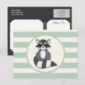 Schattigee boswasbeer; licht salie groen briefkaart (Voorkant / Achterkant)