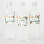 Schattigee boswezens dierlijk Baby shower Waterfles Etiket (Flessen)