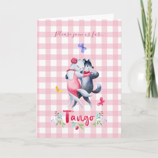 Schattigee Boswolven Tango 1e Verjaardag Dansthema (Voorkant)