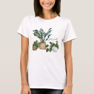 Schattigee botanische groen Plant Ouder T-shirt