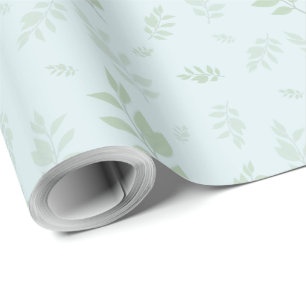Schattigee botanische groene bladeren inpakpapier