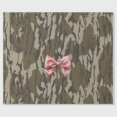 Schattigee Bottomland Camo Esthetische Roze Ribbon Cadeaupapier (Vlak)