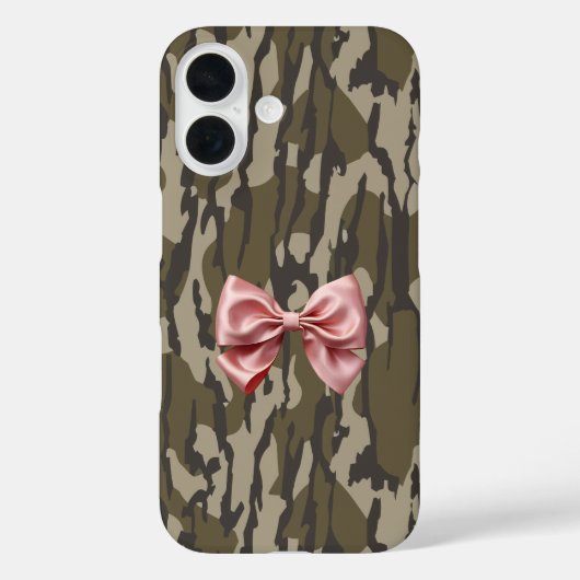 Schattigee Bottomland Camo Esthetische Roze Ribbon Case-Mate iPhone Case (Achterkant)