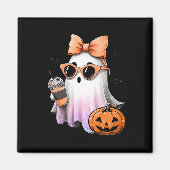Schattigee Bougie Ghost Coffee Pumpkin Spooky Seas Magneet (Voorkant)