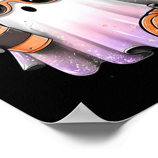 Schattigee Bougie Ghost Coffee Pumpkin Spooky Seas Poster (Hoek)