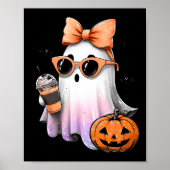 Schattigee Bougie Ghost Coffee Pumpkin Spooky Seas Poster (Voorkant)