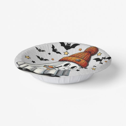 Schattigee Bougie Tricker Behandelen Halloween Gho Papieren Kommen (Gebogen)