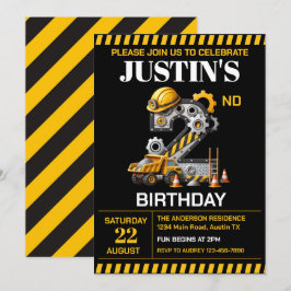 Schattigee bouw 2e verjaardag kaart