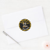 Schattigee bouw 2e verjaardag ronde sticker (Envelop)