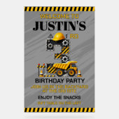 Schattigee bouw 3e verjaardag acryl bord (Voorkant)