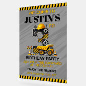 Schattigee bouw 3e verjaardag acryl bord (Hoek)