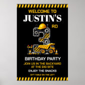 Schattigee bouw 3e verjaardag poster (Voorkant)