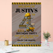 Schattigee bouw 4e verjaardag acryl bord (Huwelijk)