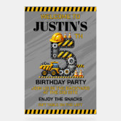 Schattigee bouw 5e verjaardag acryl bord (Voorkant)