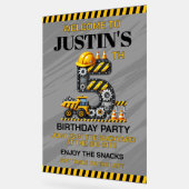 Schattigee bouw 5e verjaardag acryl bord (Hoek)