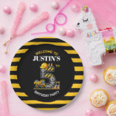 Schattigee bouw 5e verjaardag papieren bordje (Feest)