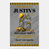 Schattigee bouw 6e verjaardag acryl bord (Voorkant)