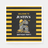 Schattigee Bouw 6e Verjaardag Party Papieren Borde Servet (Voorkant)