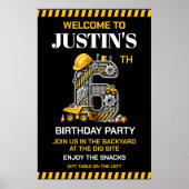 Schattigee bouw 6e verjaardag poster (Voorkant)