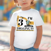 Schattigee bouw Digger Truck 3e verjaardagsfeest Kinder Shirts
