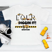 Schattigee Bouw Dump Truck Boy 4e Verjaardag Kinder Shirts
