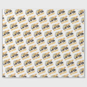 Schattigee bouwstortplaats Vrachtwagen Happy Birth Cadeaupapier (Vlak)