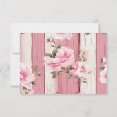 Schattigee Bow Bloemen Fancy Een Meisje 1e Verjaar Bedankkaart (Achterkant)