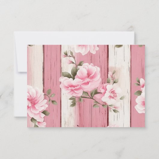 Schattigee Bow Bloemen Fancy Een Meisje 1e Verjaar Bedankkaart (Achterkant)