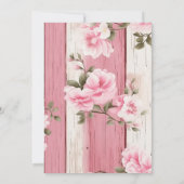 Schattigee Bow Bloemen Fancy Een Meisje 1e Verjaar Kaart (Achterkant)