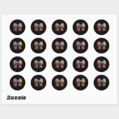 Schattigee Bow Coquette Funny Cinco De Mayo Meisje Ronde Sticker (Vel)