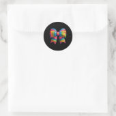 Schattigee Bow Coquette Funny Cinco De Mayo Meisje Ronde Sticker (Tas)