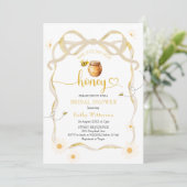 Schattigee Bow Daisy Bee Bride naar Bee Bridal Kaart (Staand voorkant)