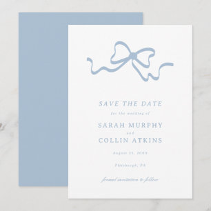 Schattigee Bow Demure Save the Date Kaart