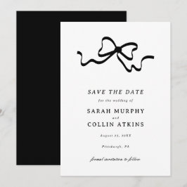 Schattigee Bow Demure Save the Date Kaart