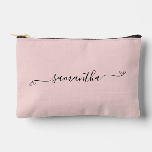 Schattigee Bow Handtekening Naam Blush Etui (Voorkant)