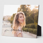 Schattigee Bow Handtekening Naam Foto Fotoplaat (Zijkant)