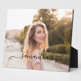 Schattigee Bow Handtekening Naam Foto Fotoplaat